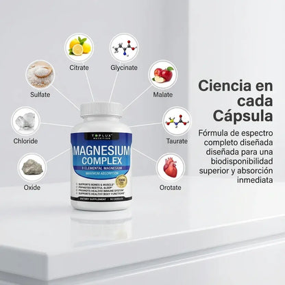 Magnesium Complex 8 en 1, Contiene 90 Cápsulas